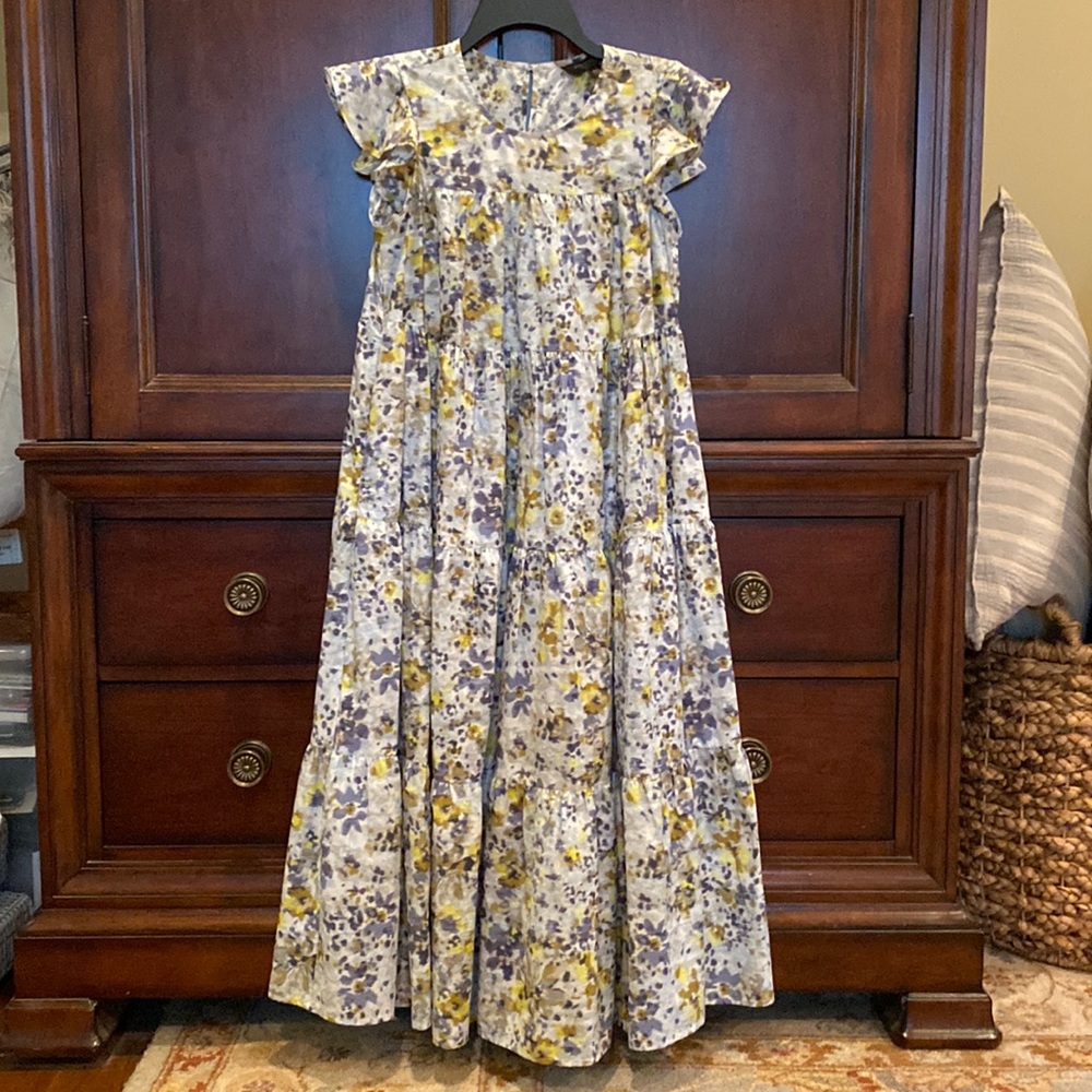 ⭐️ NWOT ⭐️ Banana Republic {petite XXS} ruffle sleeve dress. GORGEOUS!